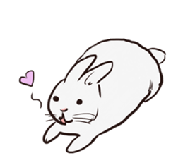 Adorable White Rabbit sticker #15742999