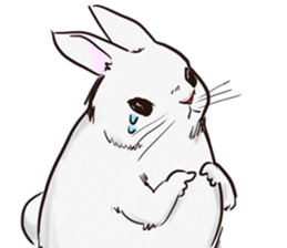 Adorable White Rabbit sticker #15743000