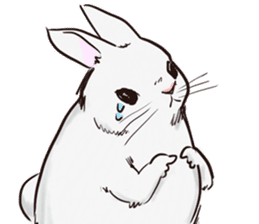 Adorable White Rabbit sticker #15743000