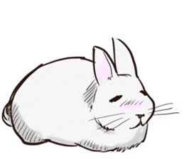 Adorable White Rabbit sticker #15743003