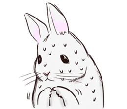 Adorable White Rabbit sticker #15743004