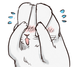Adorable White Rabbit sticker #15743005