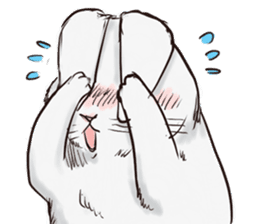 Adorable White Rabbit sticker #15743005