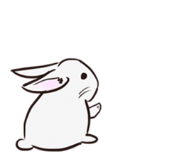 Adorable White Rabbit sticker #15743009