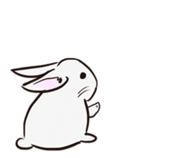 Adorable White Rabbit sticker #15743009