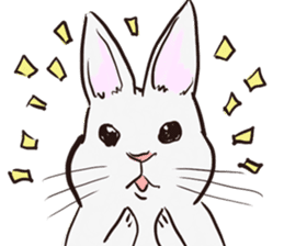 Adorable White Rabbit sticker #15743012