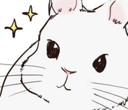 Adorable White Rabbit sticker #15743014