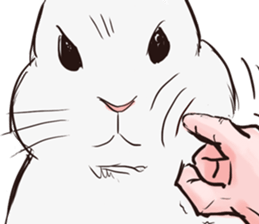 Adorable White Rabbit sticker #15743015
