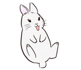 Adorable White Rabbit sticker #15743018