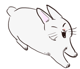 Adorable White Rabbit sticker #15743020