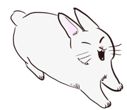 Adorable White Rabbit sticker #15743020