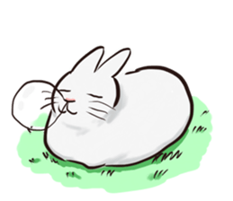 Adorable White Rabbit sticker #15743022