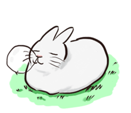 Adorable White Rabbit sticker #15743022