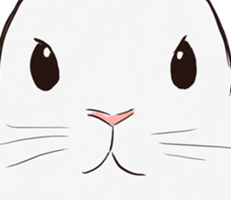 Adorable White Rabbit sticker #15743023
