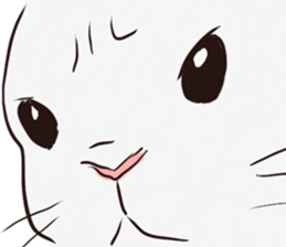 Adorable White Rabbit sticker #15743024