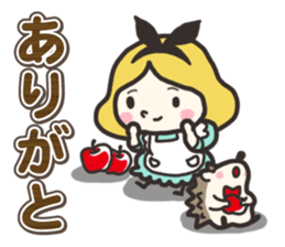 A lovely girl and a hedgehog 3 sticker #15743678