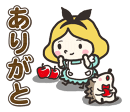 A lovely girl and a hedgehog 3 sticker #15743678