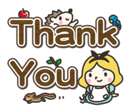 A lovely girl and a hedgehog 3 sticker #15743679