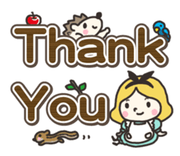 A lovely girl and a hedgehog 3 sticker #15743679