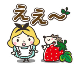 A lovely girl and a hedgehog 3 sticker #15743704