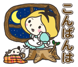 A lovely girl and a hedgehog 3 sticker #15743708