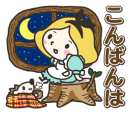 A lovely girl and a hedgehog 3 sticker #15743708