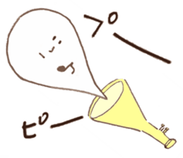 cute ghost mu sticker #15744143