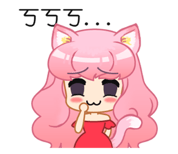 A Pink Hair Lady-Yoyo sticker #15744851