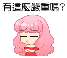 A Pink Hair Lady-Yoyo sticker #15744852
