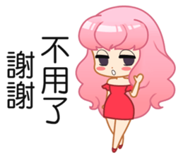 A Pink Hair Lady-Yoyo sticker #15744856