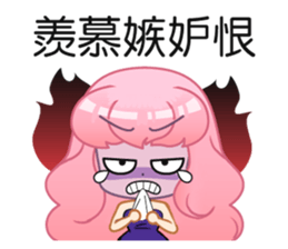 A Pink Hair Lady-Yoyo sticker #15744859