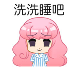 A Pink Hair Lady-Yoyo sticker #15744861