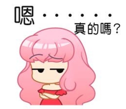 A Pink Hair Lady-Yoyo sticker #15744863