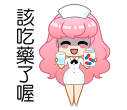 A Pink Hair Lady-Yoyo sticker #15744864
