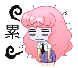 A Pink Hair Lady-Yoyo sticker #15744866