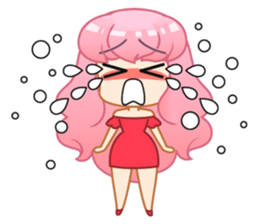 A Pink Hair Lady-Yoyo sticker #15744867