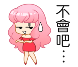 A Pink Hair Lady-Yoyo sticker #15744869