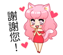 A Pink Hair Lady-Yoyo sticker #15744871
