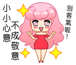 A Pink Hair Lady-Yoyo sticker #15744872