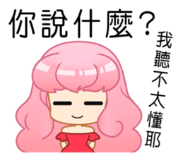 A Pink Hair Lady-Yoyo sticker #15744879
