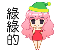 A Pink Hair Lady-Yoyo sticker #15744882
