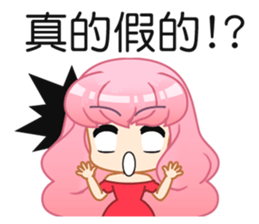 A Pink Hair Lady-Yoyo sticker #15744886