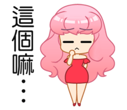 A Pink Hair Lady-Yoyo sticker #15744887