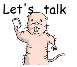 naked mole rat english02 sticker #15745725