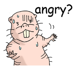 naked mole rat english02 sticker #15745726