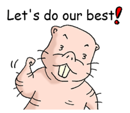 naked mole rat english02 sticker #15745732