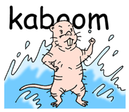 naked mole rat english02 sticker #15745738