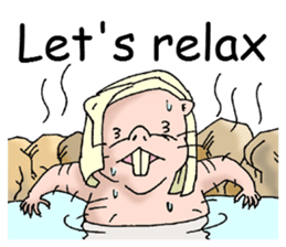 naked mole rat english02 sticker #15745743