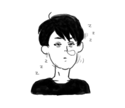 Clumsy men who can not read their mind sticker #15745838