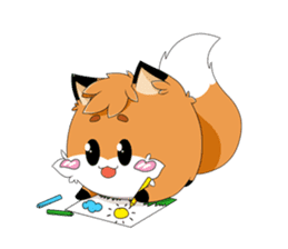 kawaiiNihongo - Fox Stickers sticker #15745960